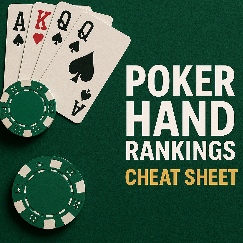 Poker hand ranking cheat sheet